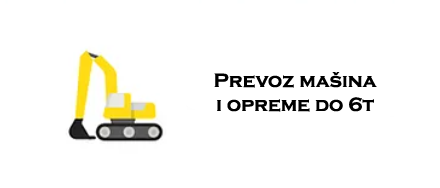 prevoz mašina, kontejnera, vozila...